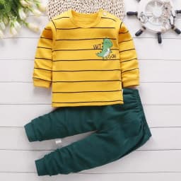 Girls Pink Pajamas Suits Long Sleeve Underwear New Child Casual Cotton Soft Tops+Pants Baby Cartoon Print Home Wear Two Piece
