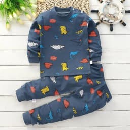 Girls Pink Pajamas Suits Long Sleeve Underwear New Child Casual Cotton Soft Tops+Pants Baby Cartoon Print Home Wear Two Piece