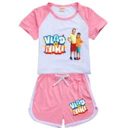 Boys Summer Vlad niki Sets Short-Sleeved T-shirt+Shorts 2 Pieces Suit Casual Sportswear Kids Clothes Sweatsuit For Teens Girls