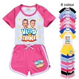 Boys Summer Vlad niki Sets Short-Sleeved T-shirt+Shorts 2 Pieces Suit Casual Sportswear Kids Clothes Sweatsuit For Teens Girls