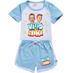 Boys Summer Vlad niki Sets Short-Sleeved T-shirt+Shorts 2 Pieces Suit Casual Sportswear Kids Clothes Sweatsuit For Teens Girls