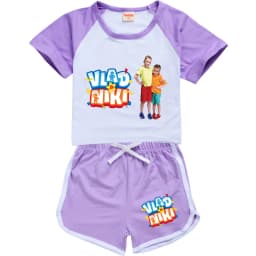 Boys Summer Vlad niki Sets Short-Sleeved T-shirt+Shorts 2 Pieces Suit Casual Sportswear Kids Clothes Sweatsuit For Teens Girls