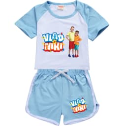 Boys Summer Vlad niki Sets Short-Sleeved T-shirt+Shorts 2 Pieces Suit Casual Sportswear Kids Clothes Sweatsuit For Teens Girls