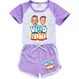 Boys Summer Vlad niki Sets Short-Sleeved T-shirt+Shorts 2 Pieces Suit Casual Sportswear Kids Clothes Sweatsuit For Teens Girls