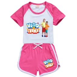 Boys Summer Vlad niki Sets Short-Sleeved T-shirt+Shorts 2 Pieces Suit Casual Sportswear Kids Clothes Sweatsuit For Teens Girls
