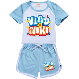 Boys Summer Vlad niki Sets Short-Sleeved T-shirt+Shorts 2 Pieces Suit Casual Sportswear Kids Clothes Sweatsuit For Teens Girls