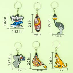 20PCS Australian Style Keychain Cute Platypus Kangaroo Koala Emu Keyrinng Fashion Women Men Car Key Accessories Friends Key Gift