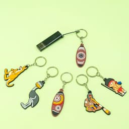 20PCS Australian Style Keychain Cute Platypus Kangaroo Koala Emu Keyrinng Fashion Women Men Car Key Accessories Friends Key Gift