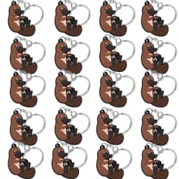 20PCS Australian Style Keychain Cute Platypus Kangaroo Koala Emu Keyrinng Fashion Women Men Car Key Accessories Friends Key Gift