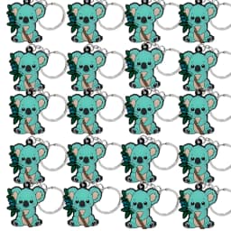 20PCS Australian Style Keychain Cute Platypus Kangaroo Koala Emu Keyrinng Fashion Women Men Car Key Accessories Friends Key Gift