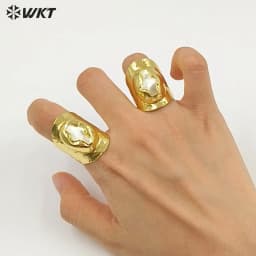 WT-MPR121 New Arrival Mother of Pearl Shell Retro Beautiful Ring With 18k Real Gold Plated For Women Daily Decoration