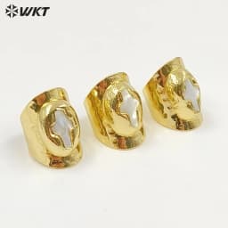 WT-MPR121 New Arrival Mother of Pearl Shell Retro Beautiful Ring With 18k Real Gold Plated For Women Daily Decoration