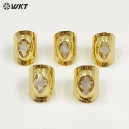 WT-MPR121 New Arrival Mother of Pearl Shell Retro Beautiful Ring With 18k Real Gold Plated For Women Daily Decoration