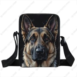 Watercolor Painting German Shepherd Pug Border Collie Chihuahua Dog Pattern Crossbody Bag Women Handbag Messenger Phone Holder