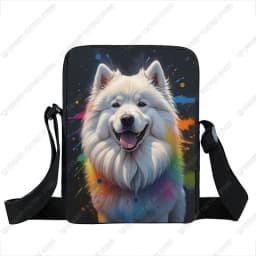 Watercolor Painting German Shepherd Pug Border Collie Chihuahua Dog Pattern Crossbody Bag Women Handbag Messenger Phone Holder