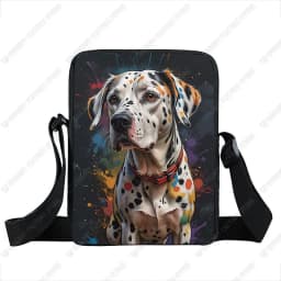 Watercolor Painting German Shepherd Pug Border Collie Chihuahua Dog Pattern Crossbody Bag Women Handbag Messenger Phone Holder