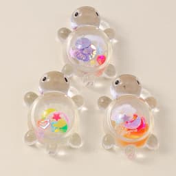 Leslie 10pcs 21x30mm Creative Resin Glitter Turtle Charms Tortoise Pendants for Earrings Necklace Jewelry DIY Cute Kids Toys