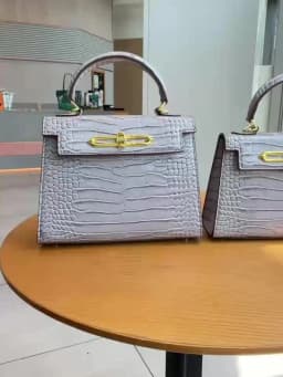 2026 High-End Portable Fashion Ladies Bag Temperament Small Bag Palm Crocodile Handbag OL Commuter Joker Work Bag Light Luxury S