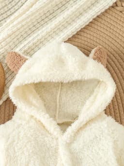 Newborn Baby Grils Boys Footed Romper Winter Warm Fleece Cute Costume Baby Boys Clothes Animal Baby Pajamas Hooded Jumpsuits