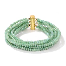 Blue Glass Crystal Miyuki Bracelet Bohemia Multi layered Faceted Crystal Beads Bracelets For Women Men Magnetic Buckle Jewelry