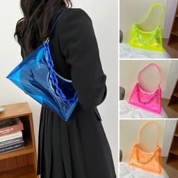 Casual Purse Summer Jelly Bags Handbags Underarm Bags Shoulder Bag