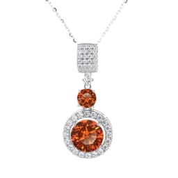 5ct Moissanite Diamond Pendant Necklace with Certificate Blue Green Pink Color Round Shape D Color VVS Moissanite Jewelry Gift