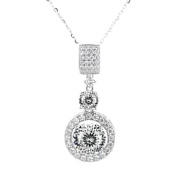 5ct Moissanite Diamond Pendant Necklace with Certificate Blue Green Pink Color Round Shape D Color VVS Moissanite Jewelry Gift
