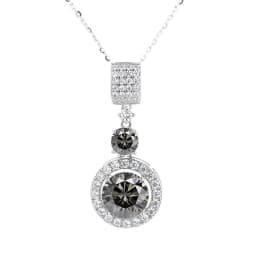 5ct Moissanite Diamond Pendant Necklace with Certificate Blue Green Pink Color Round Shape D Color VVS Moissanite Jewelry Gift