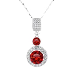 5ct Moissanite Diamond Pendant Necklace with Certificate Blue Green Pink Color Round Shape D Color VVS Moissanite Jewelry Gift