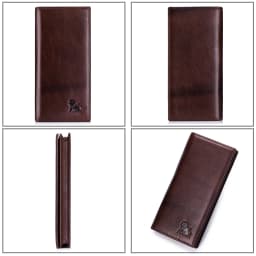 Neutral Wallet Multi-Card Slot Genuine Leather with Album Position Coin Slot Design Durable Money Holder for Men And Women