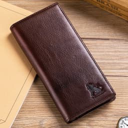 Neutral Wallet Multi-Card Slot Genuine Leather with Album Position Coin Slot Design Durable Money Holder for Men And Women