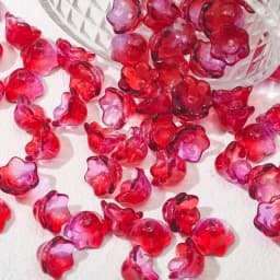 50pcs New Lily Of The Valley Colorful Bead Caps Glass Pendant Spacer Beads Jewelry Making Bracelet Earrings Beading Diy Material