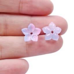 50pcs New Lily Of The Valley Colorful Bead Caps Glass Pendant Spacer Beads Jewelry Making Bracelet Earrings Beading Diy Material