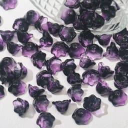 50pcs New Lily Of The Valley Colorful Bead Caps Glass Pendant Spacer Beads Jewelry Making Bracelet Earrings Beading Diy Material