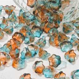 50pcs New Lily Of The Valley Colorful Bead Caps Glass Pendant Spacer Beads Jewelry Making Bracelet Earrings Beading Diy Material