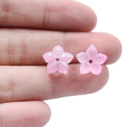 50pcs New Lily Of The Valley Colorful Bead Caps Glass Pendant Spacer Beads Jewelry Making Bracelet Earrings Beading Diy Material