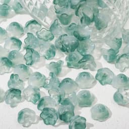50pcs New Lily Of The Valley Colorful Bead Caps Glass Pendant Spacer Beads Jewelry Making Bracelet Earrings Beading Diy Material