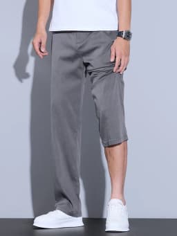 Summer Ultra-thin Men's Lyocell Trousers Fashion Business Straight Casual Cool Ice Silk Elastic Pants Black Grey Green