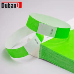 500-piece set of disposable solid-color wristbands, made of Tyvek waterproof paper, with options for coded and non-coded styles
