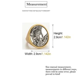 Romantic French Relief Antique Cameo Head Vintage Round Rings Retro Character Carving Woman Accessories Jewelry Wedding Gift