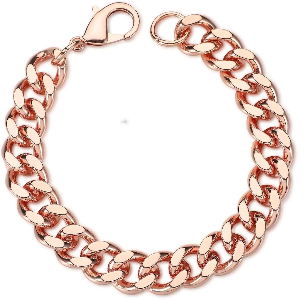 Copper Bracelet for Men Valentine‘s Day Gift 7.5-9 Inch Solid Copper Link Pure Bracelets for Health Jewelry Gifts Mens Bracelet