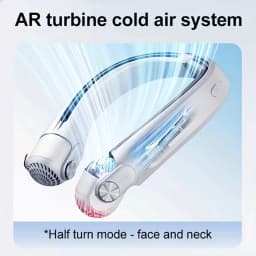 Portable Neck Hanging Fan With Usb Charging Adjustable Bladeless Turbofan Bladeless Student Dormitory Home Outdoor Cooling