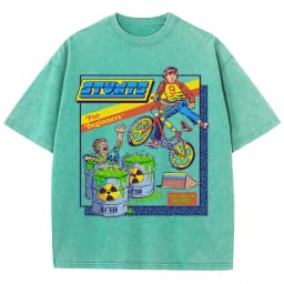 Don'T Try This At HomeDesign Washed Men T Shirts Summer Soft T-Shirt Crewneck Cotton Tees Top Fashion Streetwear Clothes