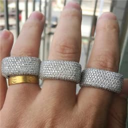 Luxury Promise Ring 925 Sterling Silver Micro Pave Lab Diamond Engagement Wedding Band Rings for Women Men Jewelry