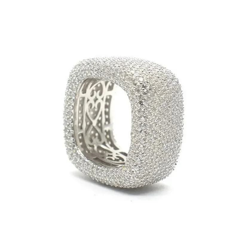 Luxury Promise Ring 925 Sterling Silver Micro Pave Lab Diamond Engagement Wedding Band Rings for Women Men Jewelry