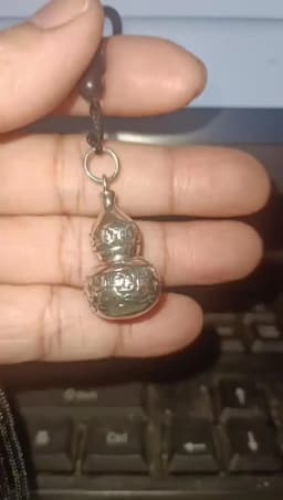 Buyee 925 Sterling Silver Pendant Chain Vintage Thai Silver Gourd Necklace for Men Women Buddhist Charm Unisex Jewelry Gift
