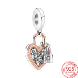 925 Sterling Silver Rotating Star Chart&Puzzle&Wine Bottle&Snowflake&Double Wings Dangle Charm Fit Brand Bracelet Shining Zircon
