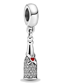 925 Sterling Silver Rotating Star Chart&Puzzle&Wine Bottle&Snowflake&Double Wings Dangle Charm Fit Brand Bracelet Shining Zircon