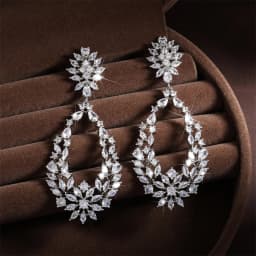 ZAKOL Elegant Water Drop Cubic Zirconia Wedding Earring for Women Luxury Bridal Jewelry Accessories Bijoux