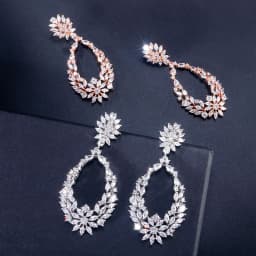 ZAKOL Elegant Water Drop Cubic Zirconia Wedding Earring for Women Luxury Bridal Jewelry Accessories Bijoux